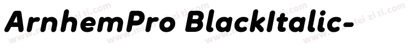 ArnhemPro BlackItalic字体转换